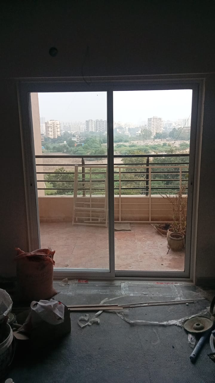 Aluminium window installation in apartment, Pune