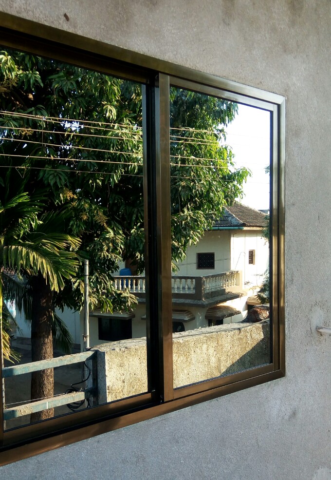 Aluminium fixed window installation, Undri Pune