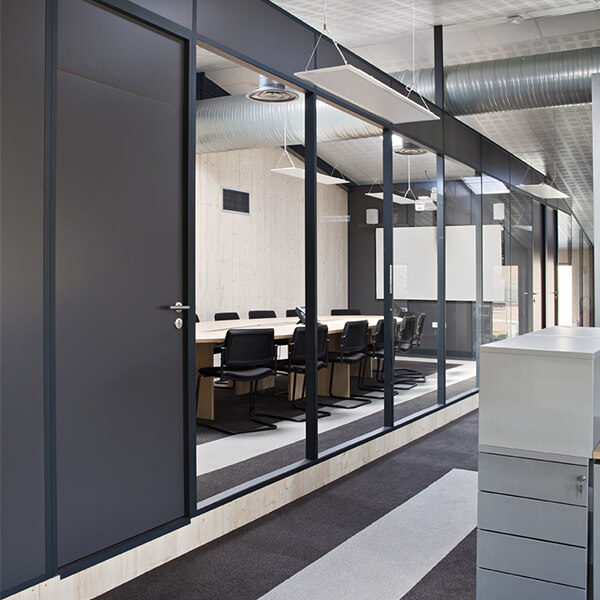 Office glass partition with aluminium frame, Pune